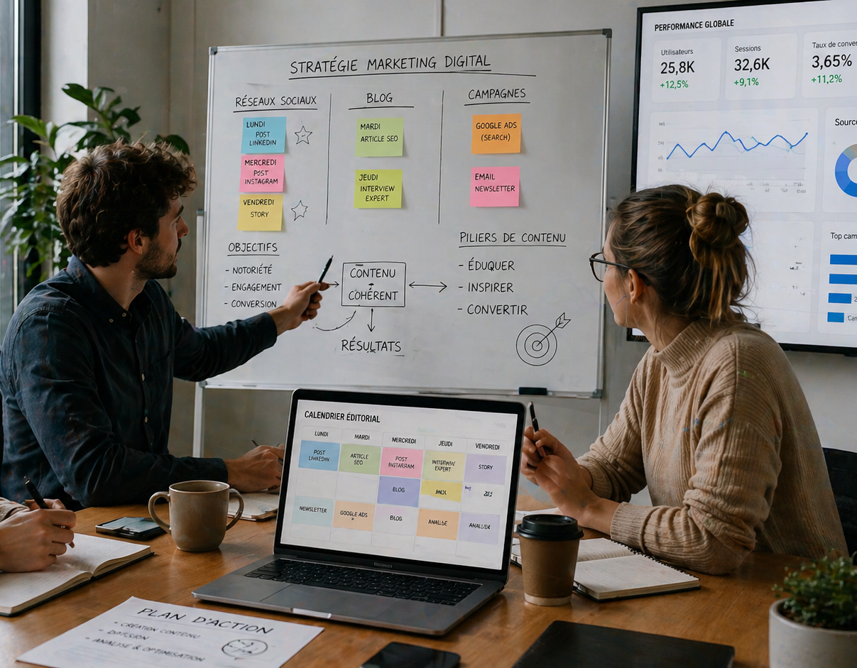Stratégie de contenu agence de marketing digital